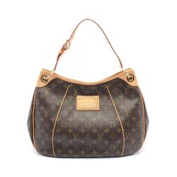 Louis Vuitton Galliera PM Shoulder Bag, Coated Canvas, Leather, Monogram, Women's, Brown, M56382