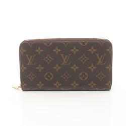 Louis Vuitton LOUIS VUITTON Zippy Organizer Monogram Round Long Wallet Coated Canvas Men's Women's Brown M60002