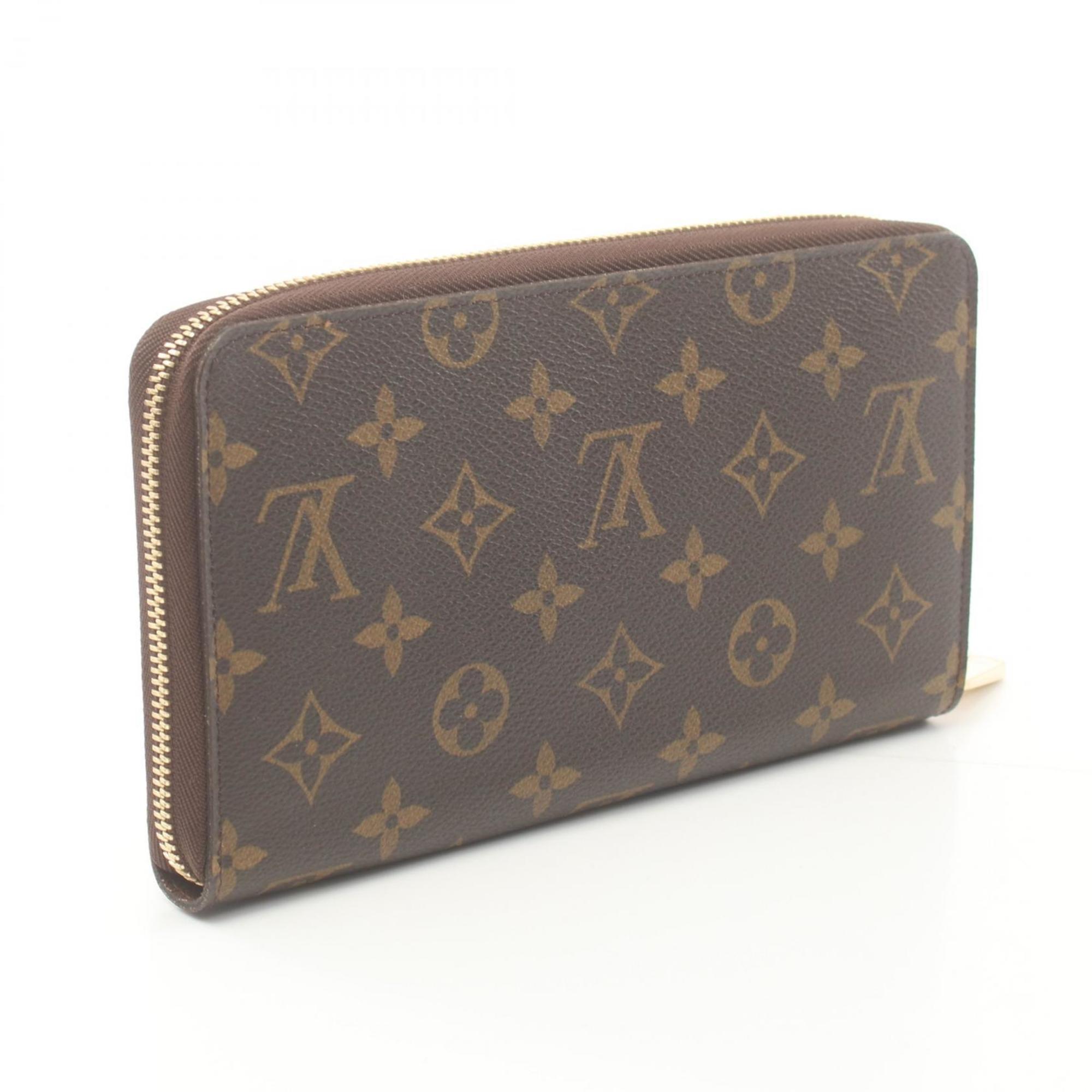 Louis Vuitton LOUIS VUITTON Zippy Organizer Monogram Round Long Wallet Coated Canvas Men's Women's Brown M60002