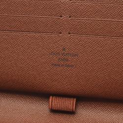 Louis Vuitton LOUIS VUITTON Zippy Organizer Monogram Round Long Wallet Coated Canvas Men's Women's Brown M60002