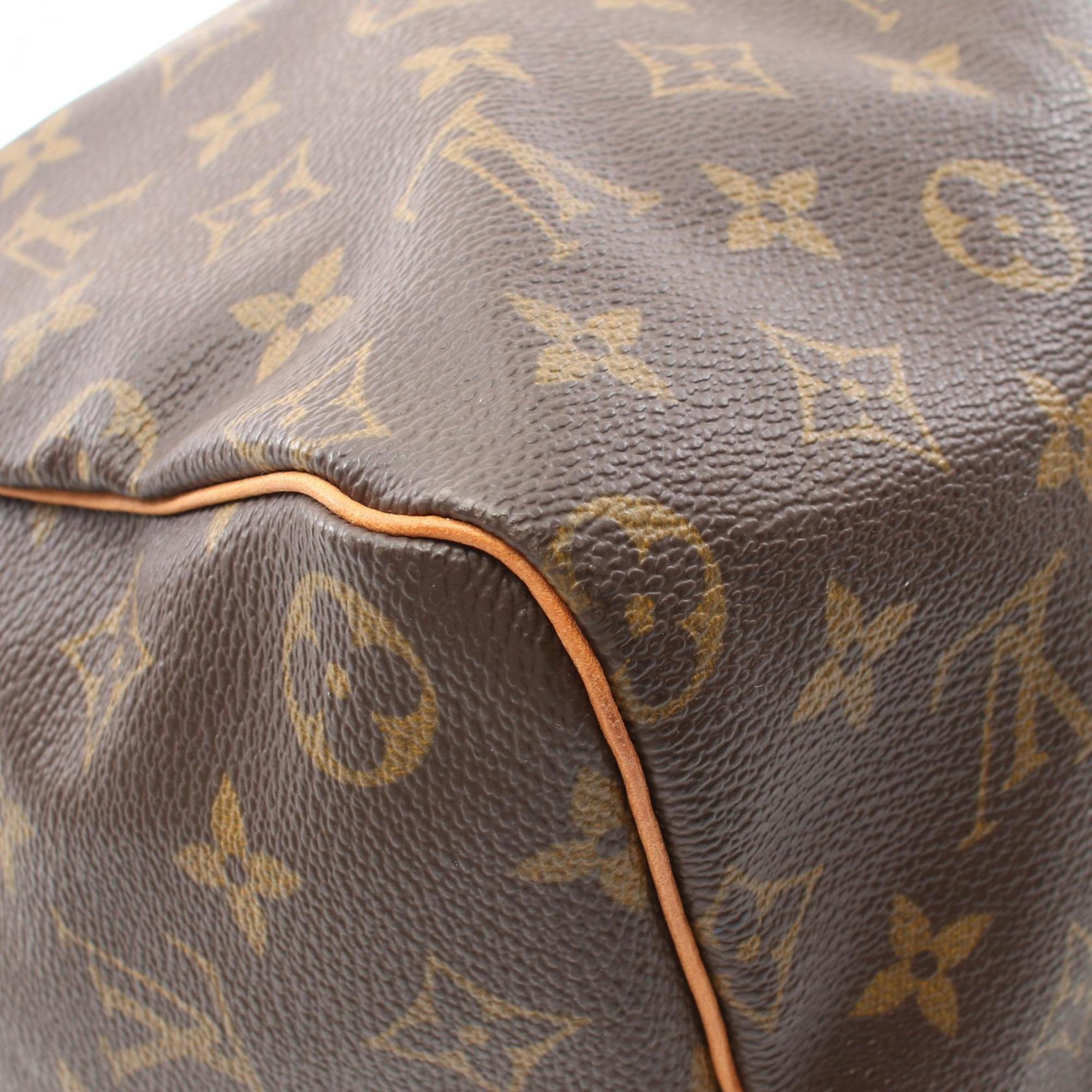 Louis Vuitton Speedy 40 Handbag Bag Coated Canvas Leather Monogram Women's Brown M41522