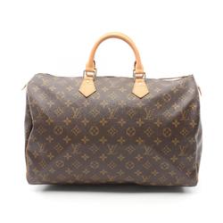 Louis Vuitton Speedy 40 Handbag Bag Coated Canvas Leather Monogram Women's Brown M41522