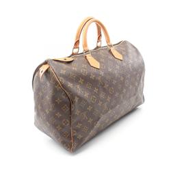 Louis Vuitton Speedy 40 Handbag Bag Coated Canvas Leather Monogram Women's Brown M41522