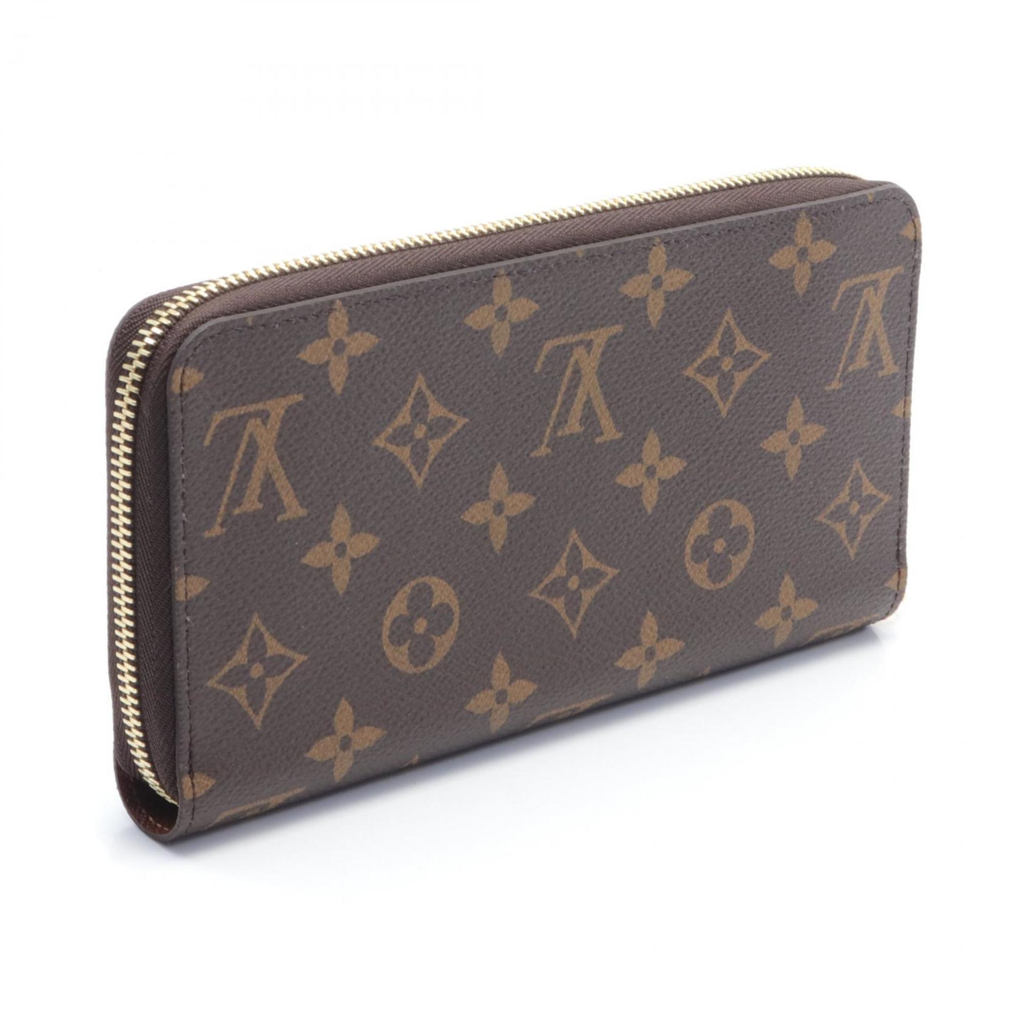 Louis Vuitton LOUIS VUITTON Zippy Wallet Monogram Round Long Coated Canvas Men's Women's Brown M42616