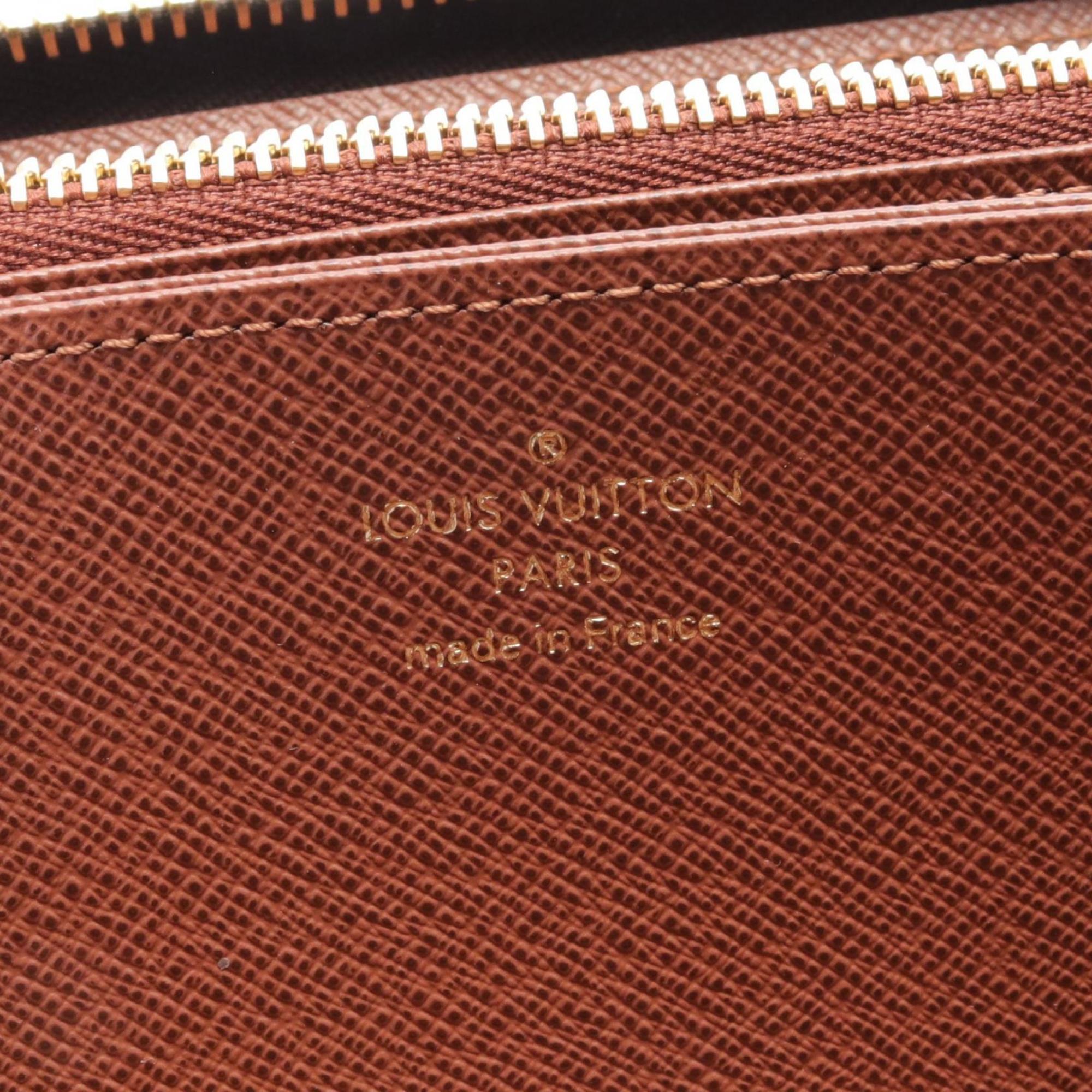 Louis Vuitton LOUIS VUITTON Zippy Wallet Monogram Round Long Coated Canvas Men's Women's Brown M42616