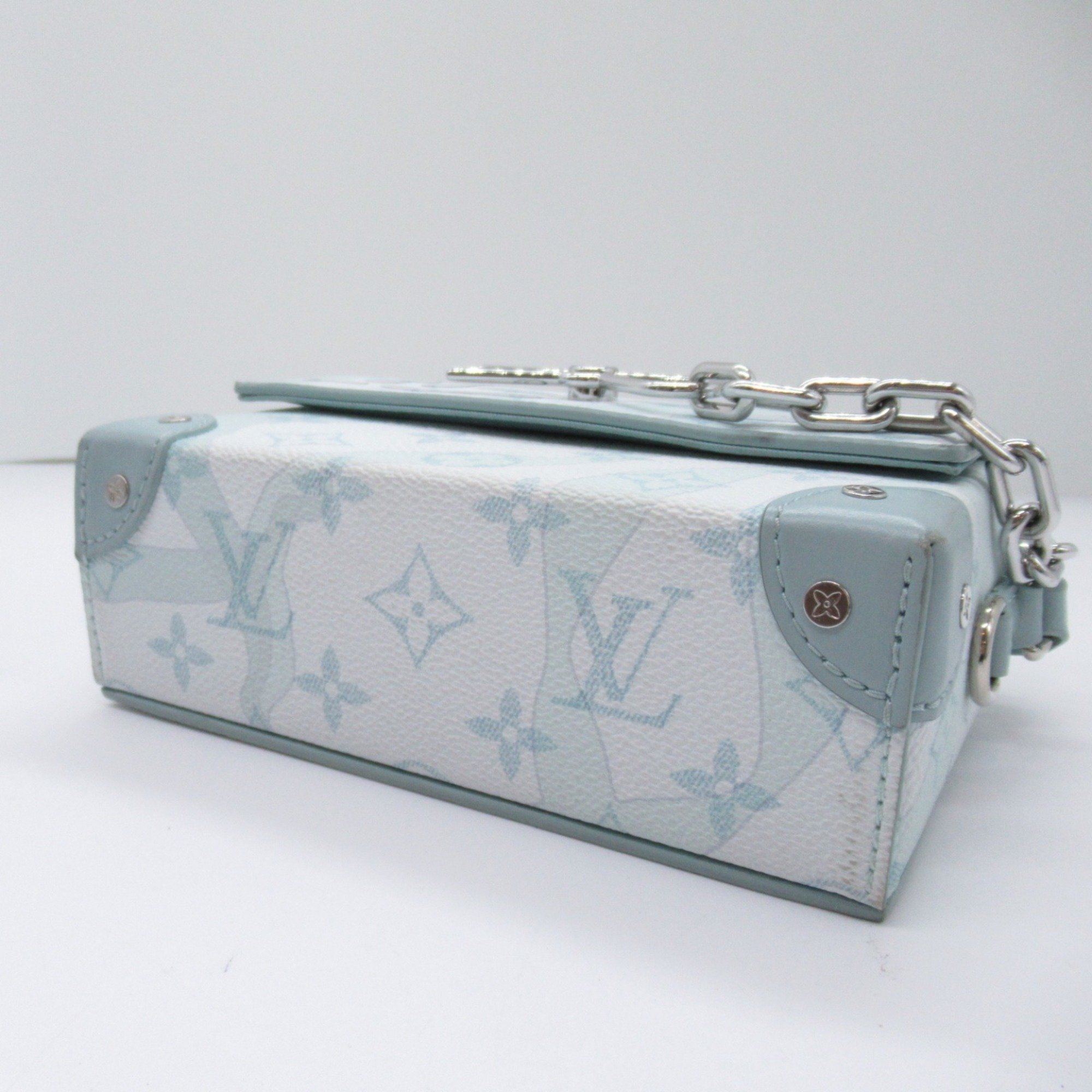 Louis Vuitton LOUIS VUITTON Steamer Wearable Wallet Shoulder Bag Coated Canvas Monogram Aqua Garden Women's Blue M22637