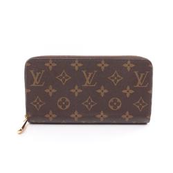 Louis Vuitton LOUIS VUITTON Zippy Wallet Monogram Fuchsia Round Long Coated Canvas Women's Brown Pink M41895