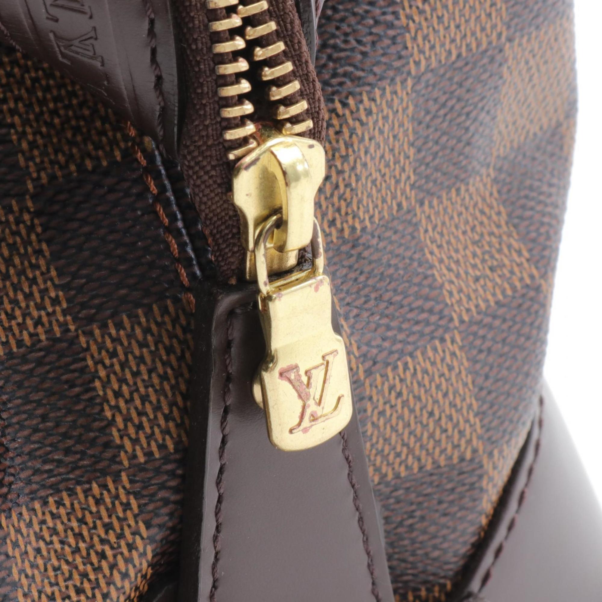 Louis Vuitton LOUIS VUITTON Vaslub Wash Second Bag Clutch Coated Canvas Leather Damier Women's Brown N41538