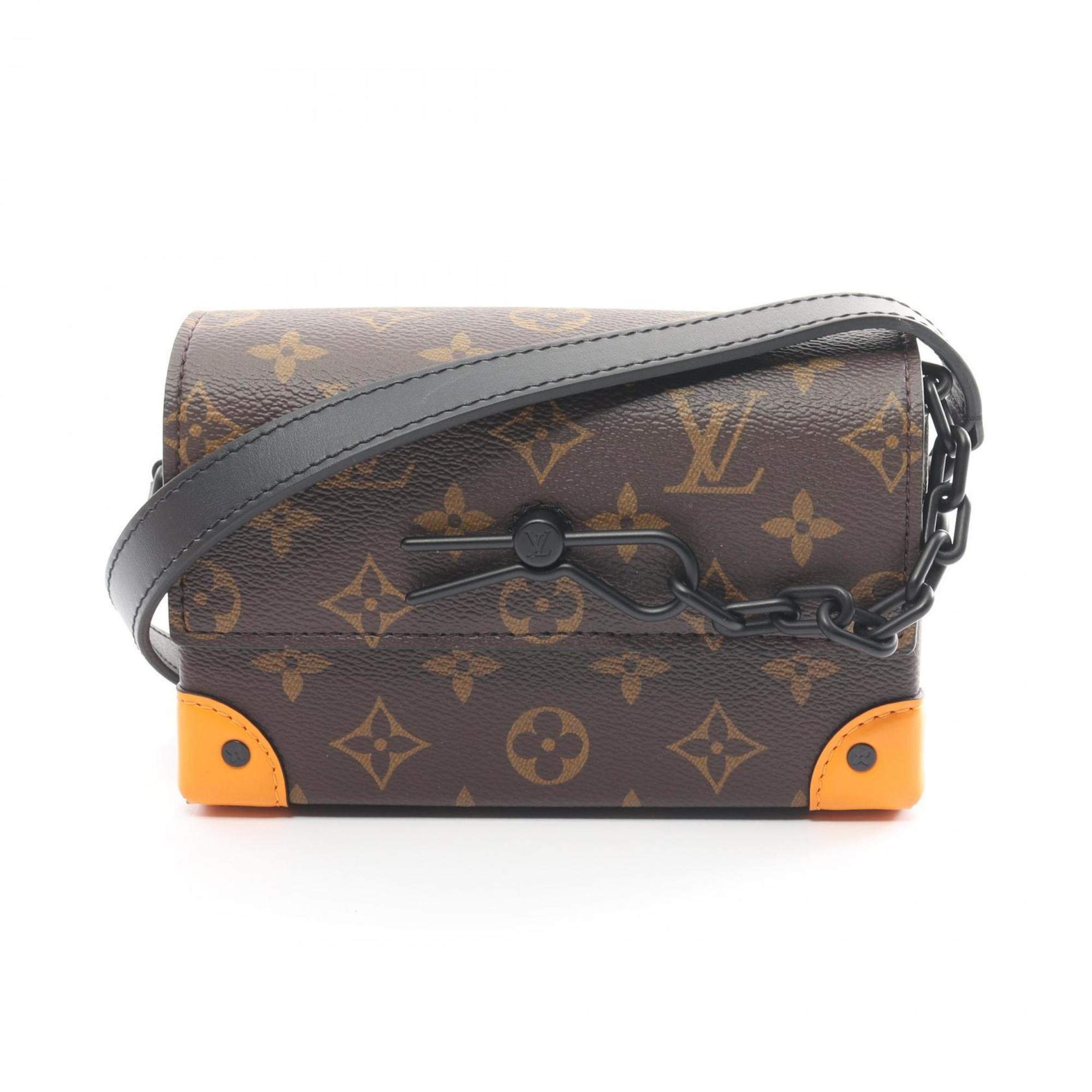 LOUIS VUITTON Steamer Wearable Wallet Shoulder Bag Coated Canvas Leather Monogram Men's Brown Orange M82534