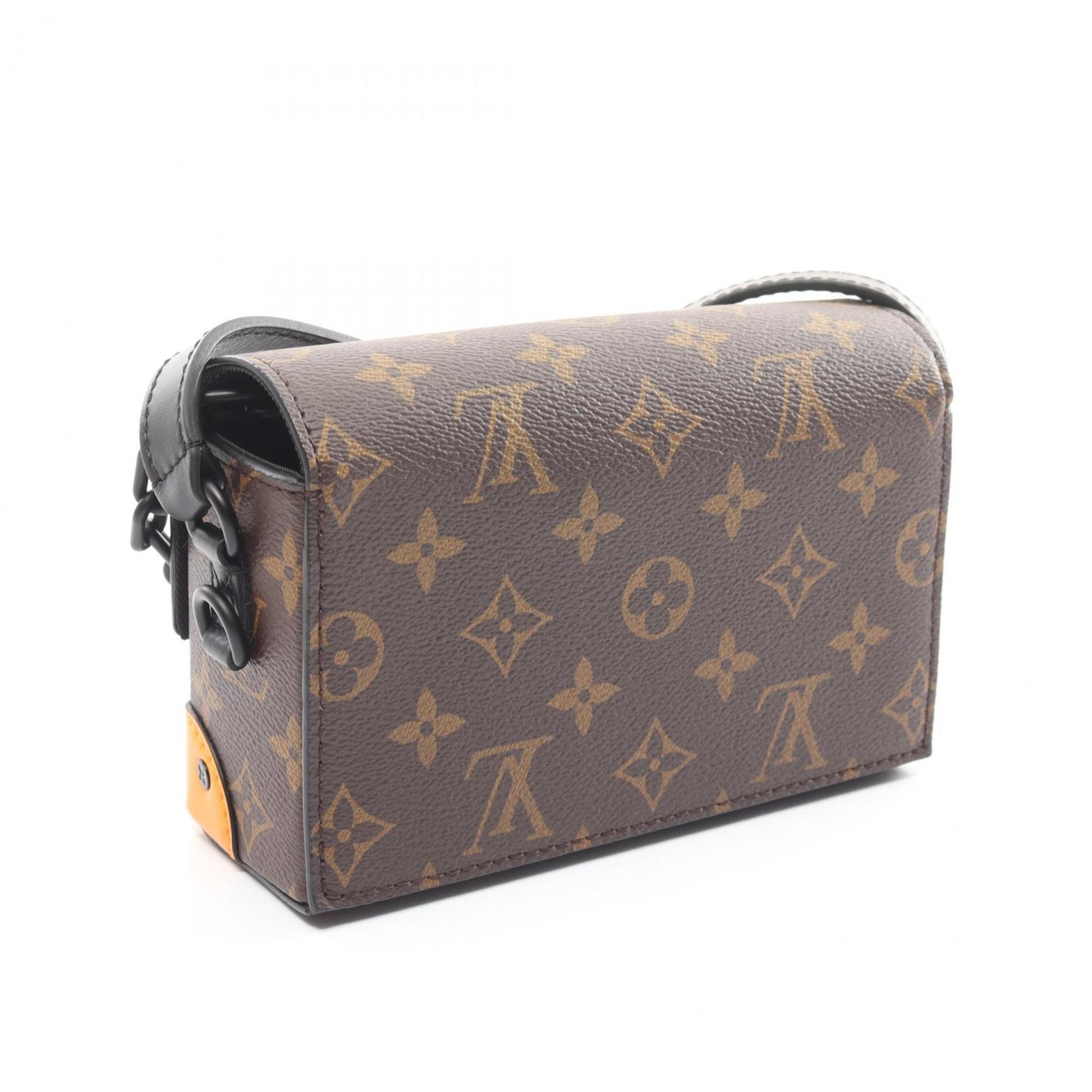 LOUIS VUITTON Steamer Wearable Wallet Shoulder Bag Coated Canvas Leather Monogram Men's Brown Orange M82534