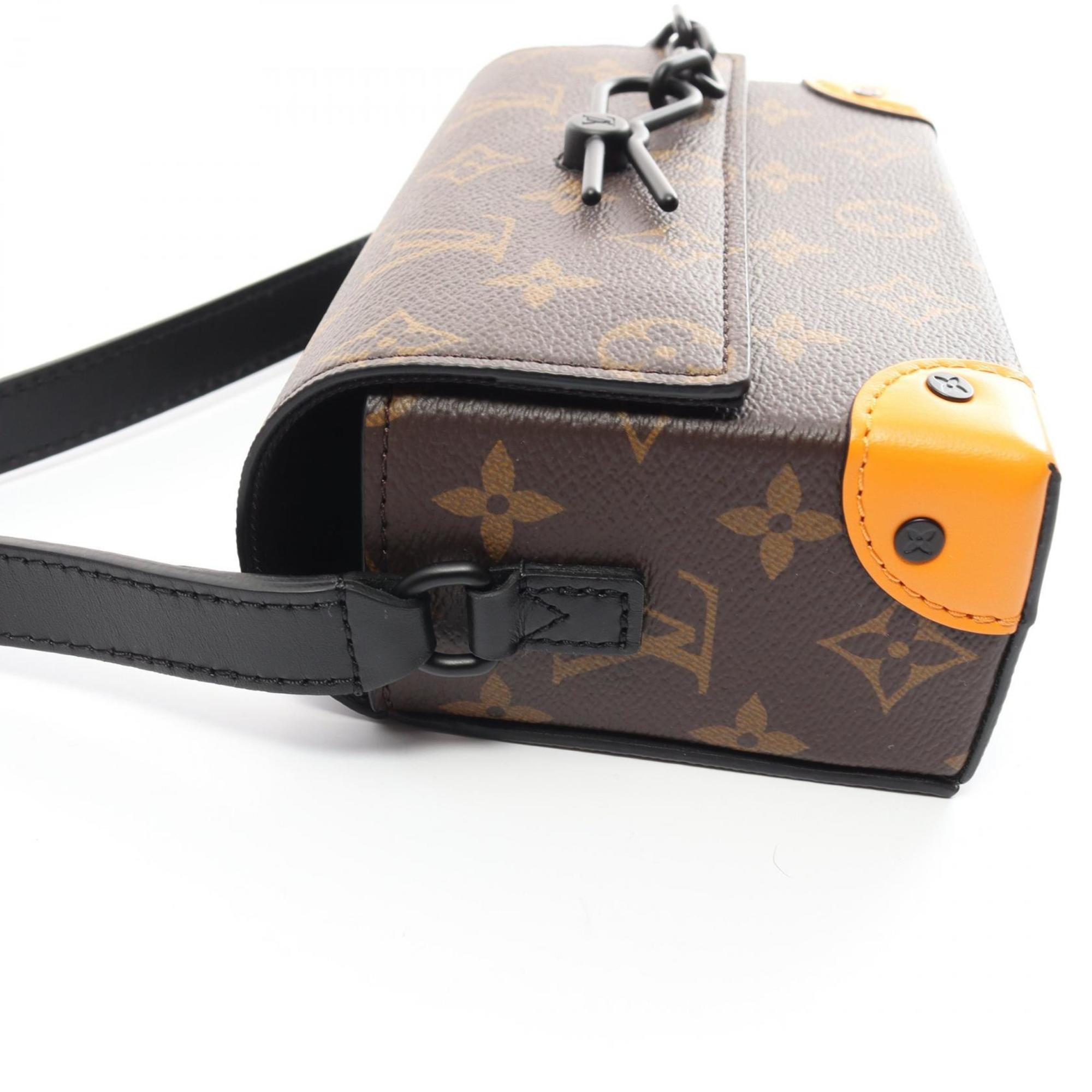 LOUIS VUITTON Steamer Wearable Wallet Shoulder Bag Coated Canvas Leather Monogram Men's Brown Orange M82534