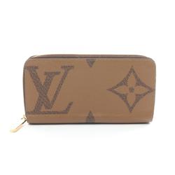 Louis Vuitton LOUIS VUITTON Zippy Wallet Monogram Giant Reverse Round Long Coated Canvas Leather Women's Brown M69353