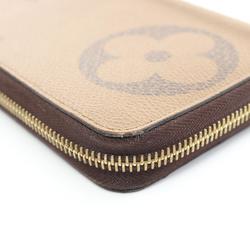 Louis Vuitton LOUIS VUITTON Zippy Wallet Monogram Giant Reverse Round Long Coated Canvas Leather Women's Brown M69353