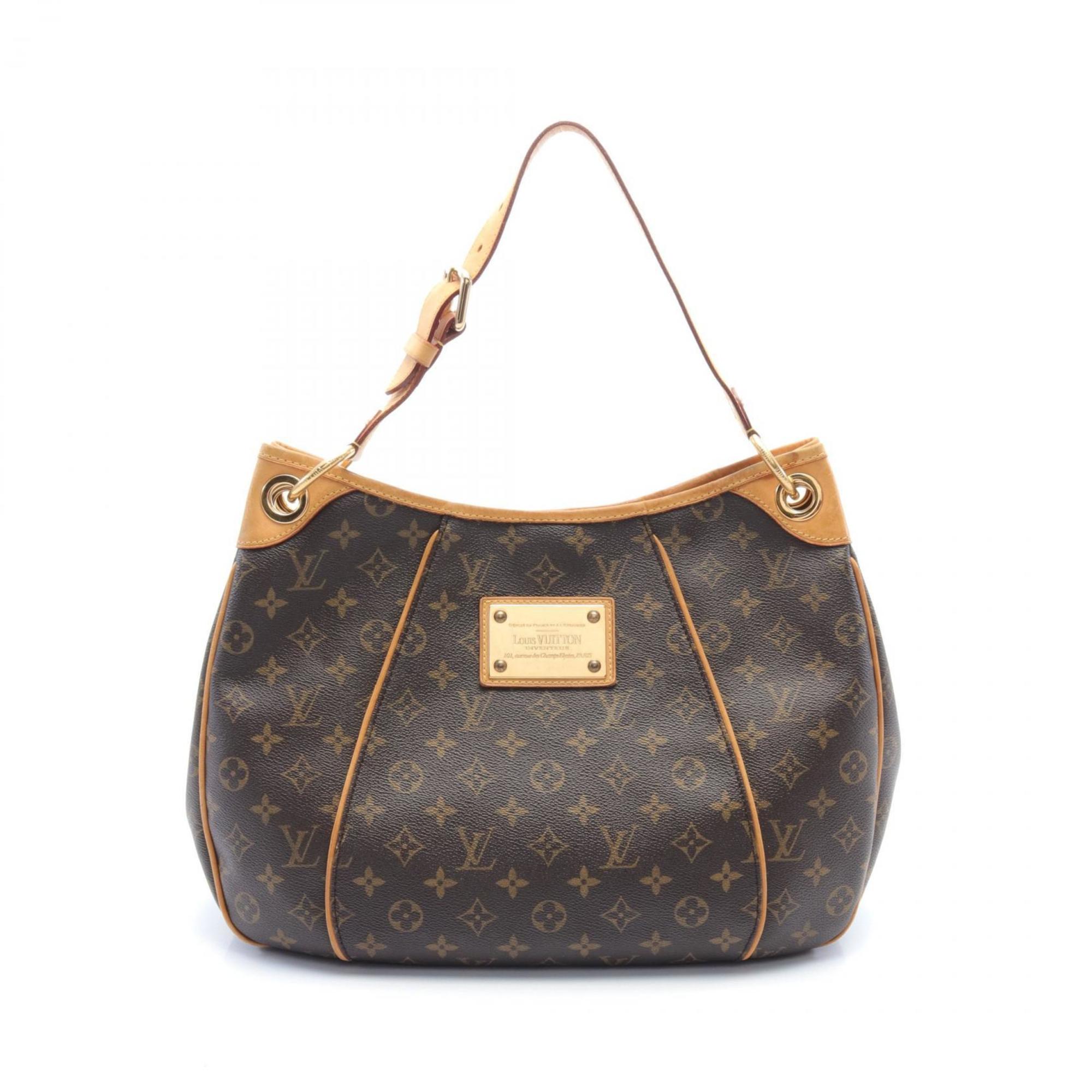 Louis Vuitton Galliera PM Monogram Shoulder Bag, Coated Canvas, Leather, Women's, Brown, M56382