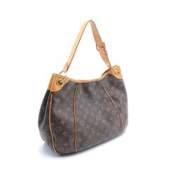 Louis Vuitton Galliera PM Monogram Shoulder Bag, Coated Canvas, Leather, Women's, Brown, M56382