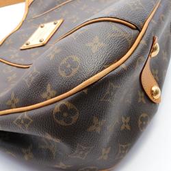 Louis Vuitton Galliera PM Monogram Shoulder Bag, Coated Canvas, Leather, Women's, Brown, M56382