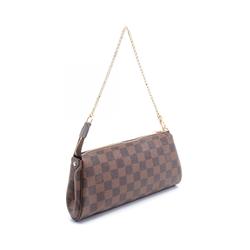 Louis Vuitton Eva Handbag Bag Coated Canvas Leather Damier Women's Brown N55213