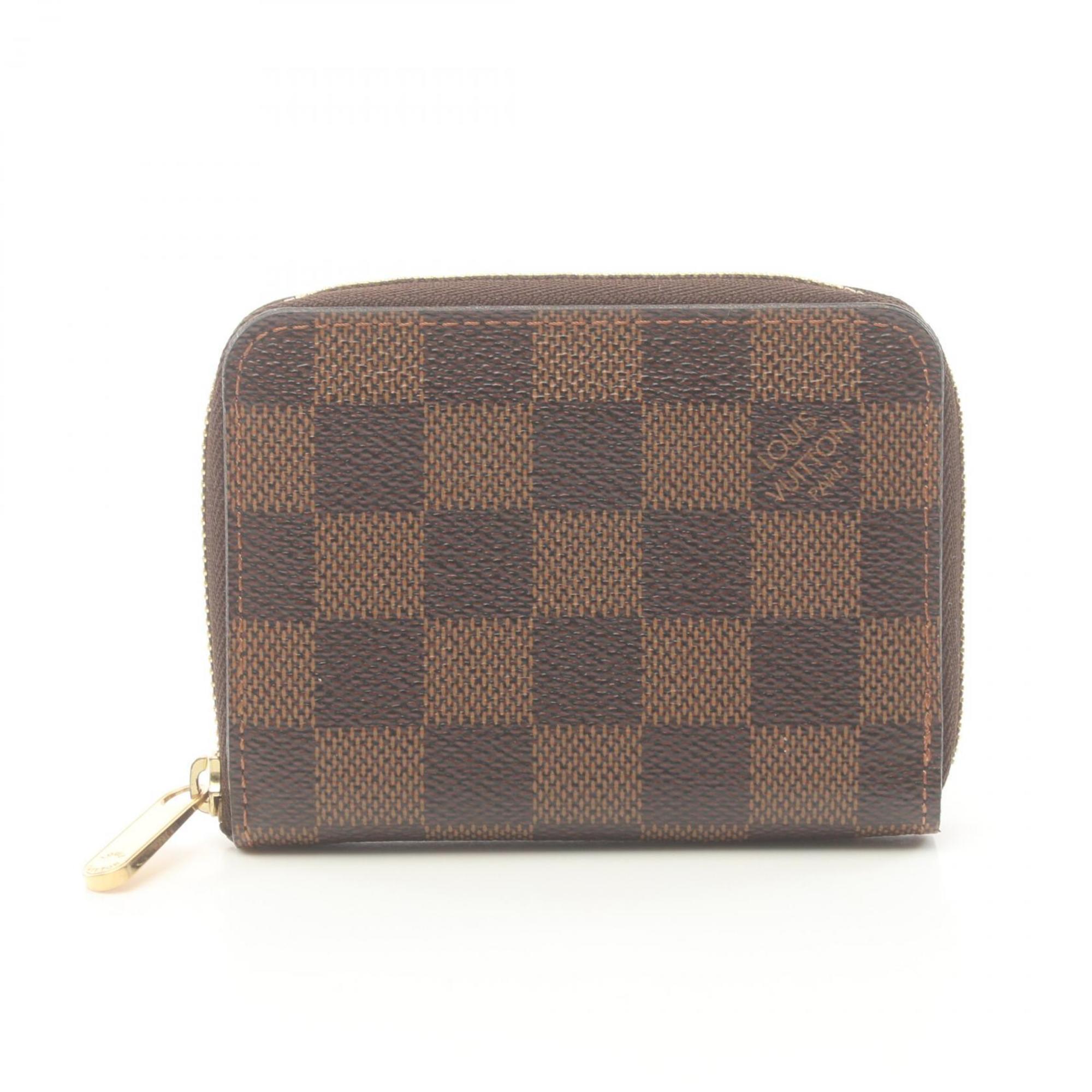 Louis Vuitton Zipper Coin Purse Wallet/Coin Case Wallet Coated Canvas Damier Men's Women's Brown N63070