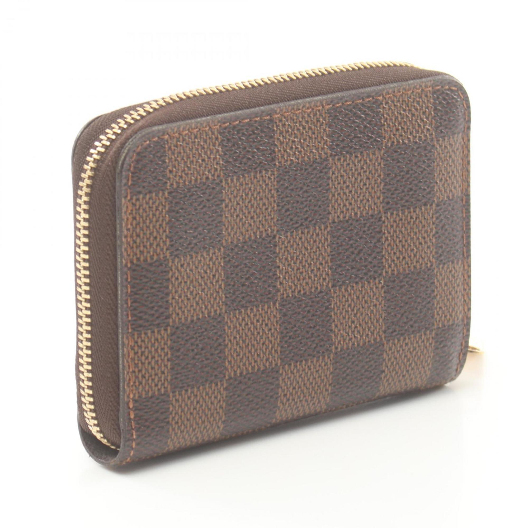 Louis Vuitton Zipper Coin Purse Wallet/Coin Case Wallet Coated Canvas Damier Men's Women's Brown N63070