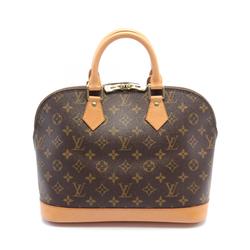 Louis Vuitton Alma PM Monogram Handbag Bag Coated Canvas Leather Women's Brown M51130