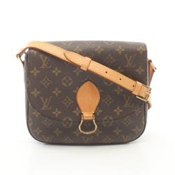 Louis Vuitton Saint-Cloud GM Shoulder Bag, Coated Canvas, Leather, Monogram, Women's, Brown, M51242