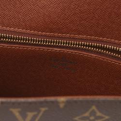 Louis Vuitton Saint-Cloud GM Shoulder Bag, Coated Canvas, Leather, Monogram, Women's, Brown, M51242