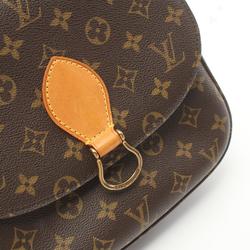 Louis Vuitton Saint-Cloud GM Shoulder Bag, Coated Canvas, Leather, Monogram, Women's, Brown, M51242