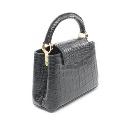 LOUIS VUITTON Capucines MINI Exotic Handbag Bag Leather Women's Black N93074