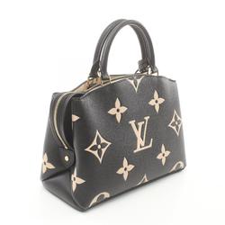 LOUIS VUITTON Petit Pale PM Bicolor Handbag Bag Leather Monogram Empreinte Women's Black Beige M58913