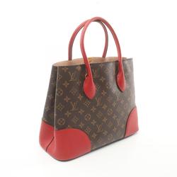 Louis Vuitton Flandrin Monogram Cerise Tote Bag, Coated Canvas, Leather, Women's, Brown, Red, M41596