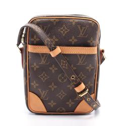 Louis Vuitton Danube Monogram Shoulder Bag, Coated Canvas, Leather, Women's, Brown, M45266