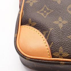 Louis Vuitton Danube Monogram Shoulder Bag, Coated Canvas, Leather, Women's, Brown, M45266