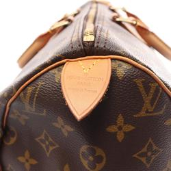 Louis Vuitton Speedy 40 Handbag Bag Coated Canvas Leather Monogram Women's Brown M41522