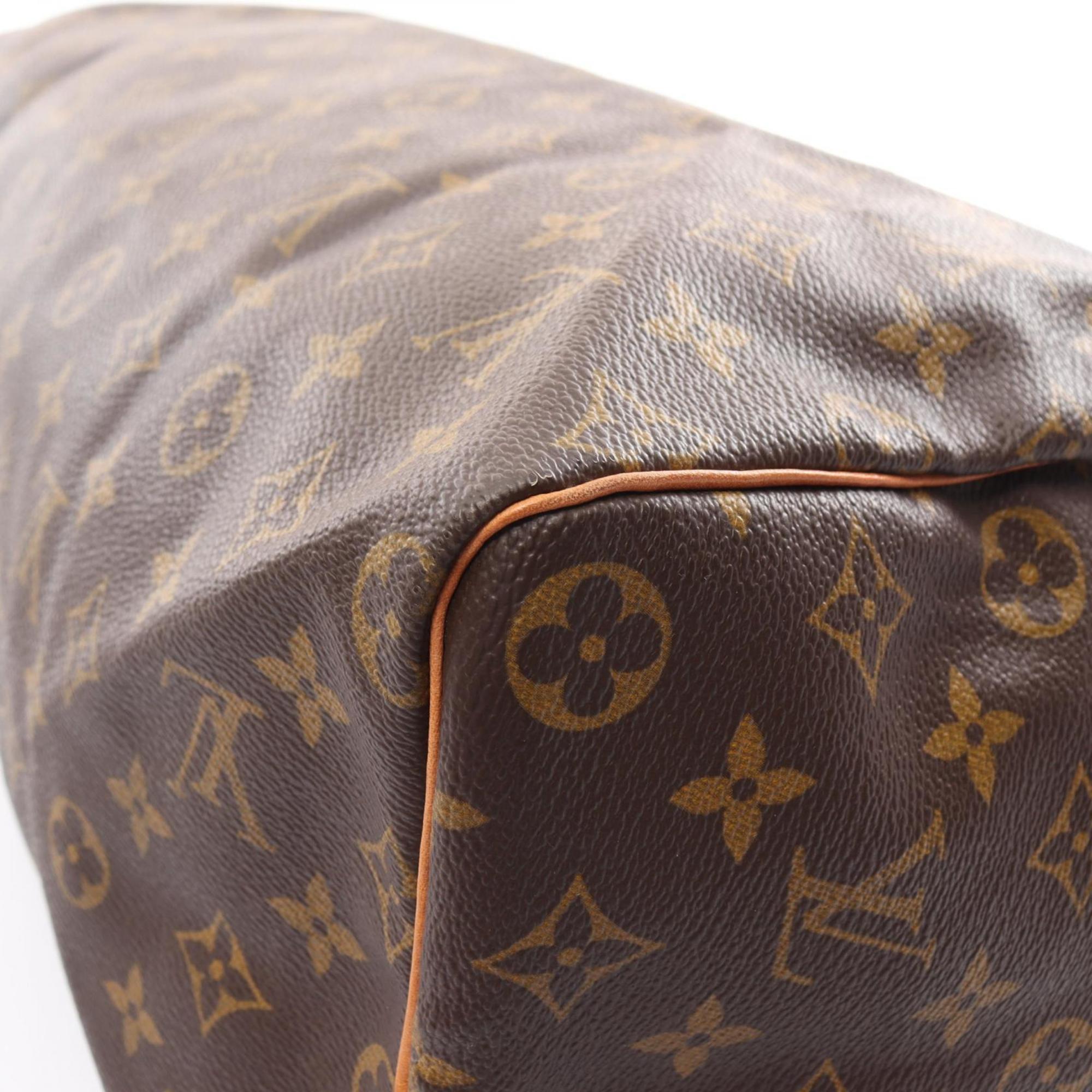 Louis Vuitton Speedy 40 Handbag Bag Coated Canvas Leather Monogram Women's Brown M41522