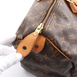 Louis Vuitton Speedy 40 Handbag Bag Coated Canvas Leather Monogram Women's Brown M41522