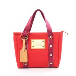 LOUIS VUITTON Cabas PM Tote Bag Canvas Leather Antigua Women's Red Purple M40037