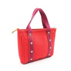 LOUIS VUITTON Cabas PM Tote Bag Canvas Leather Antigua Women's Red Purple M40037