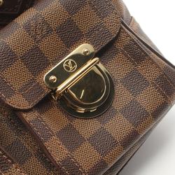 LOUIS VUITTON Manhattan PM Handbag Bag Coated Canvas Leather Damier Women's Brown N48173