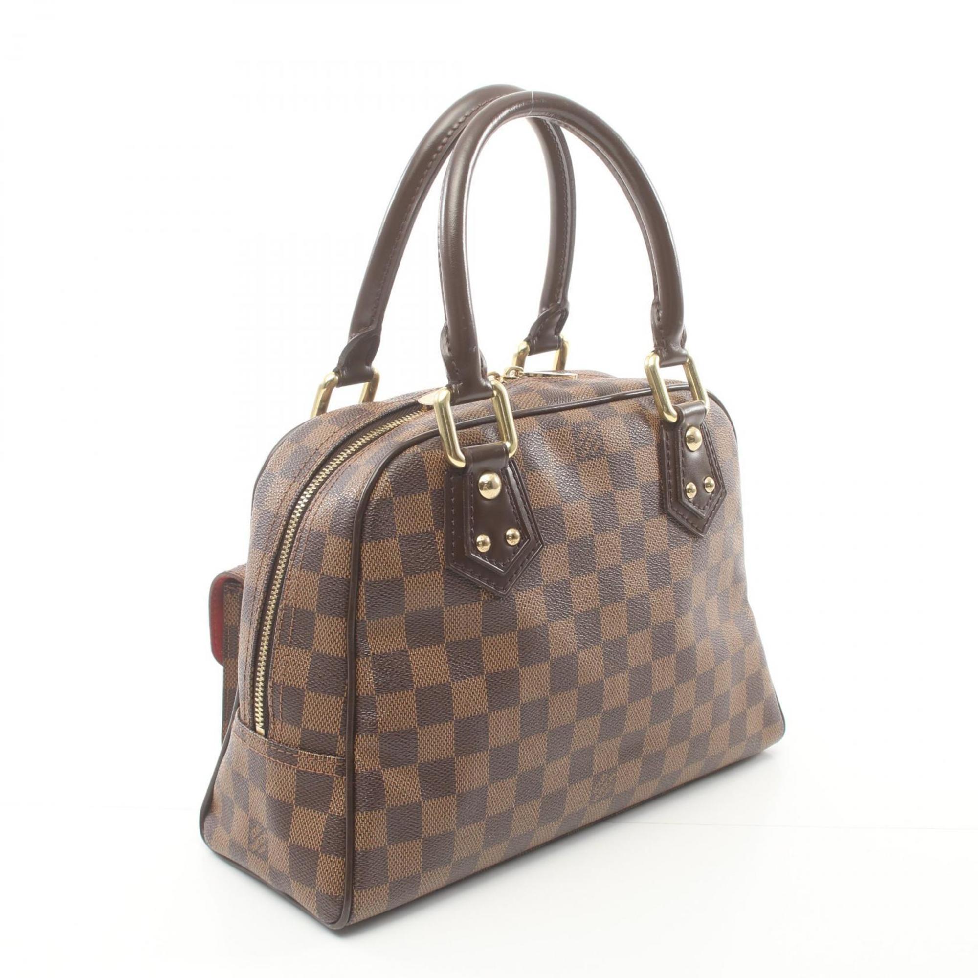 LOUIS VUITTON Manhattan PM Handbag Bag Coated Canvas Leather Damier Women's Brown N48173