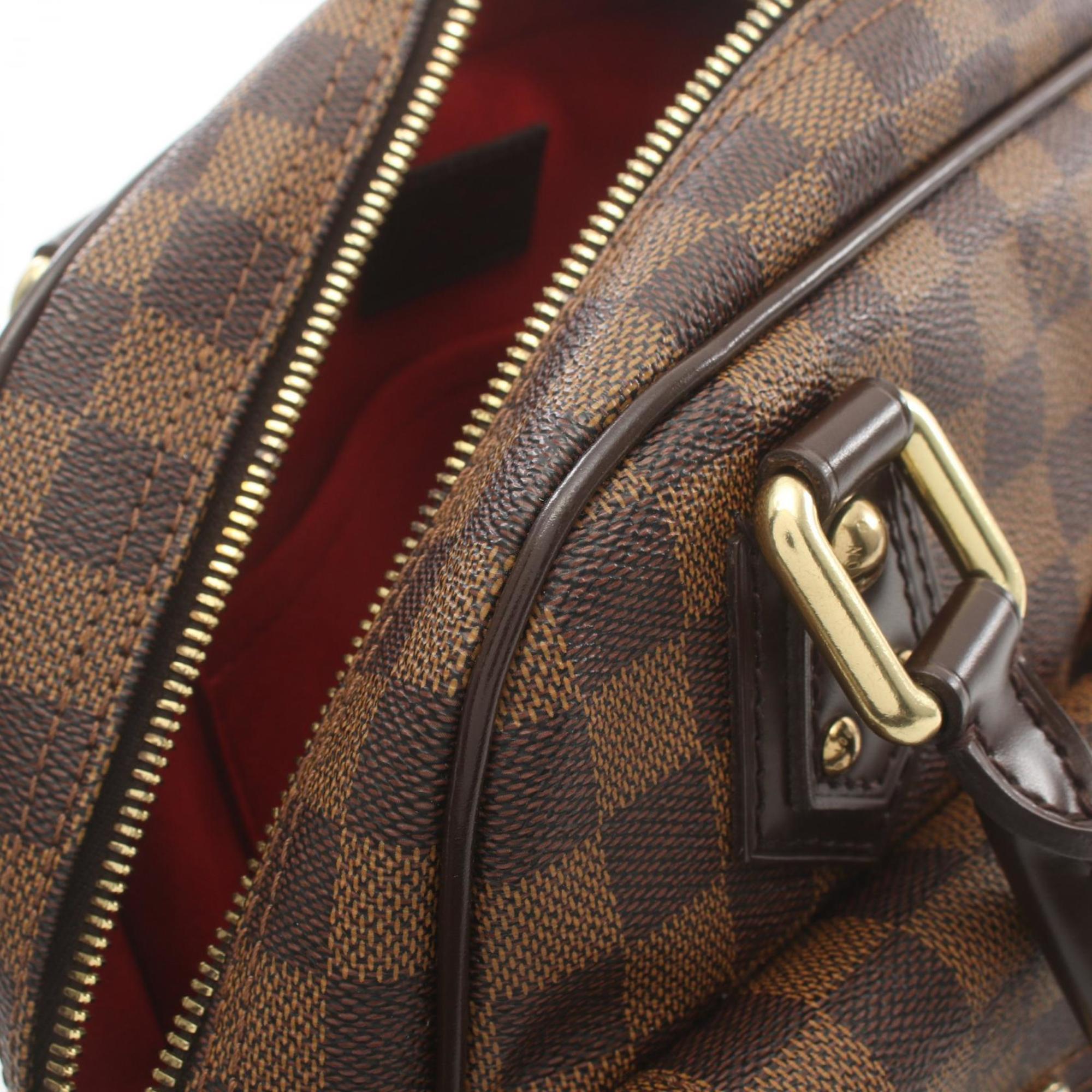 LOUIS VUITTON Manhattan PM Handbag Bag Coated Canvas Leather Damier Women's Brown N48173