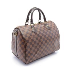 Louis Vuitton Speedy Bandouliere 30 Handbag Bag Coated Canvas Leather Damier Women's Brown N41367