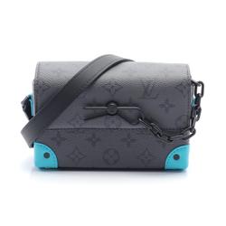 LOUIS VUITTON Steamer Wearable Wallet Shoulder Bag Coated Canvas Leather Monogram Eclipse Reverse Men's Gray Black Blue M11496