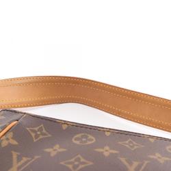 Louis Vuitton Vivacite GM Shoulder Bag, Coated Canvas, Leather, Monogram, Women's, Brown, M51163