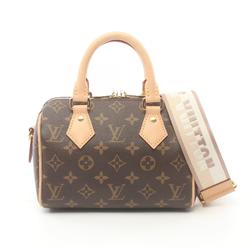 Louis Vuitton Speedy Bandouliere 20 Handbag Bag Coated Canvas Leather Monogram Women's Brown M46222