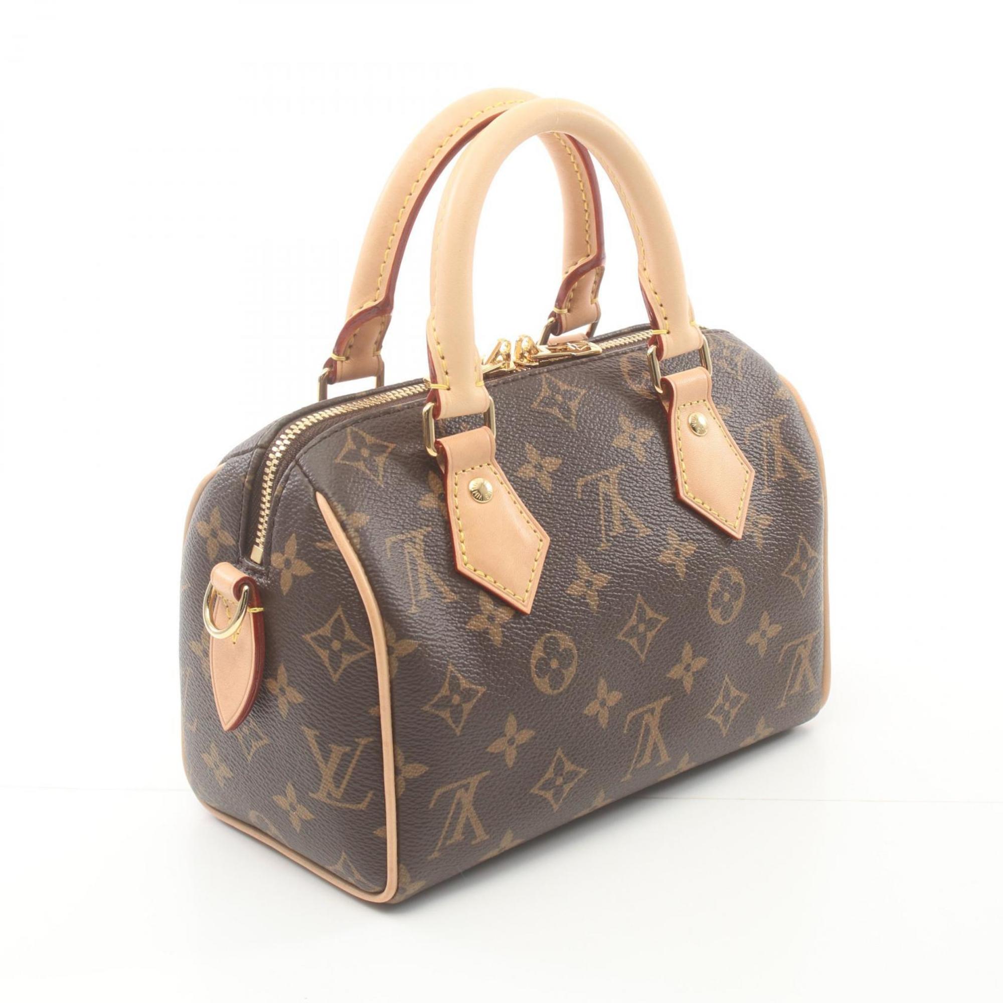 Louis Vuitton Speedy Bandouliere 20 Handbag Bag Coated Canvas Leather Monogram Women's Brown M46222