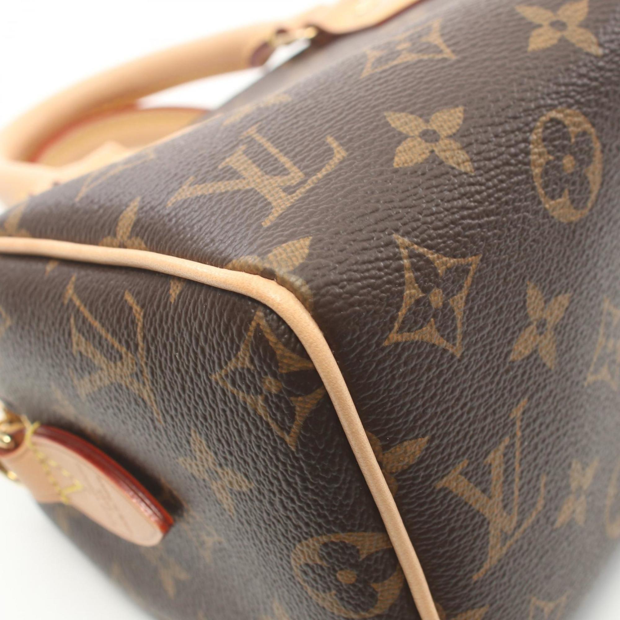 Louis Vuitton Speedy Bandouliere 20 Handbag Bag Coated Canvas Leather Monogram Women's Brown M46222