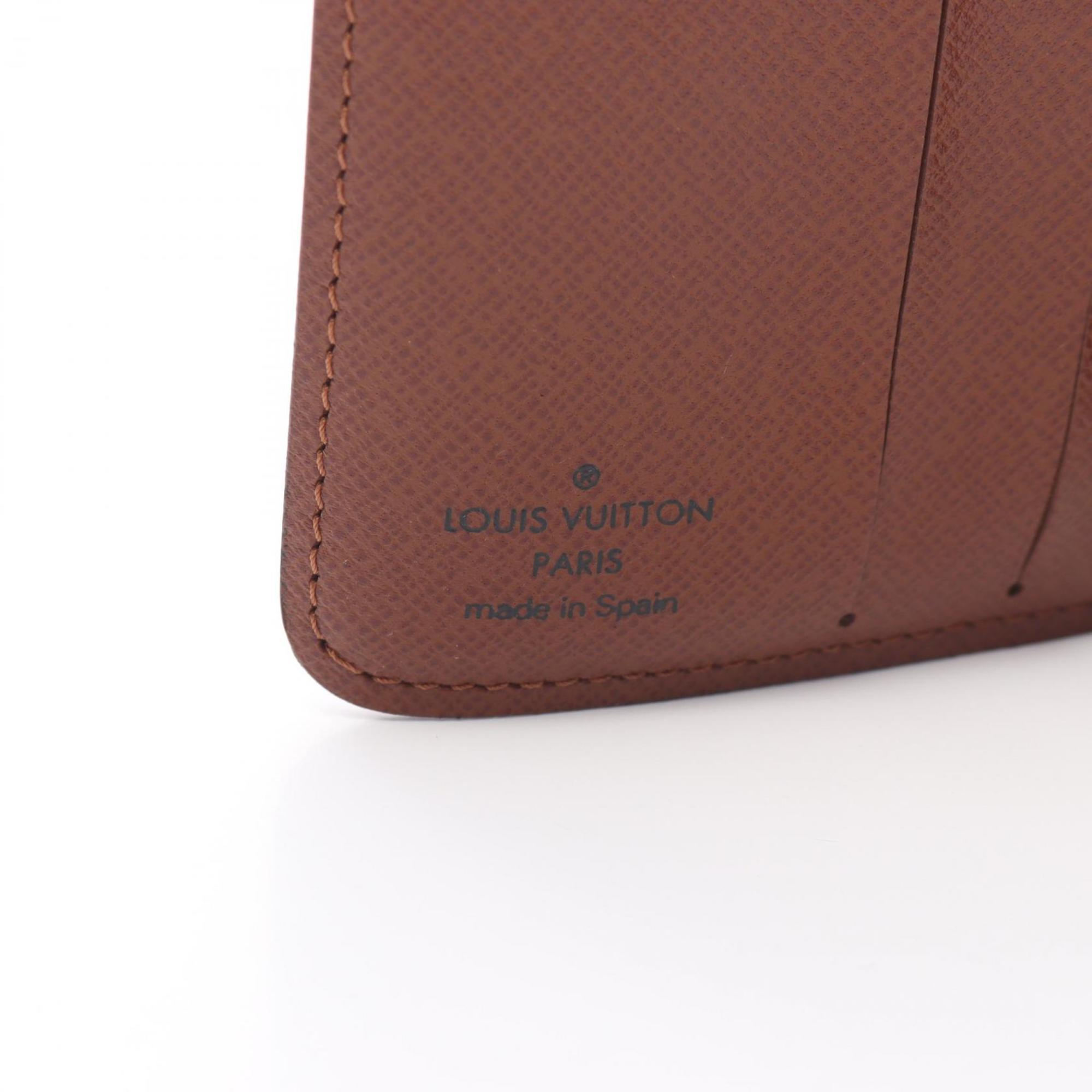 Louis Vuitton LOUIS VUITTON Compact Zip Monogram Bi-fold Wallet Coated Canvas Women's Brown M61667