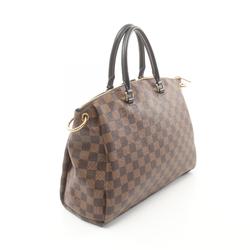 Louis Vuitton Odeon Tote MM Bag Coated Canvas Leather Damier Women's Brown N45283