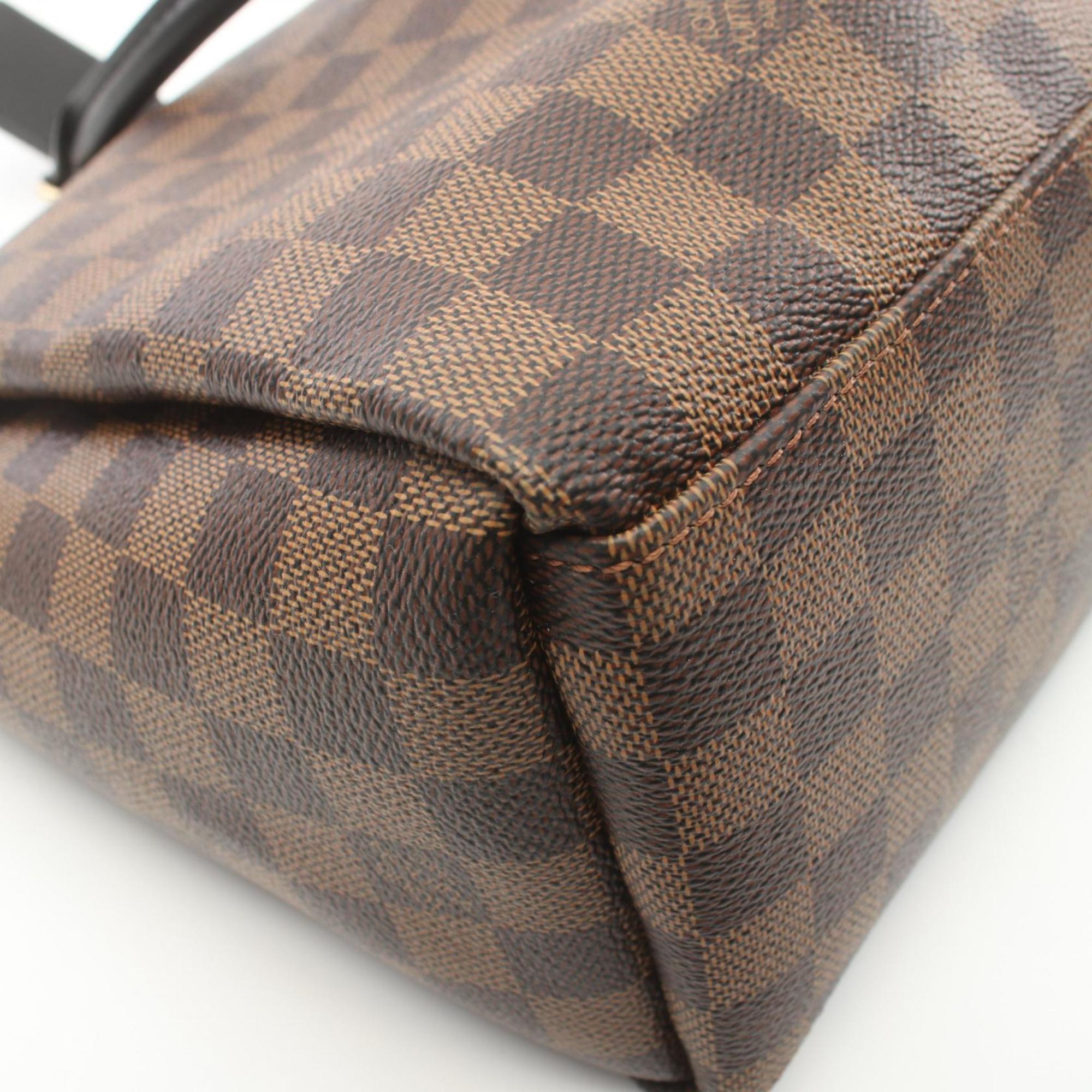 Louis Vuitton Odeon Tote MM Bag Coated Canvas Leather Damier Women's Brown N45283