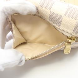 Louis Vuitton LOUIS VUITTON Portefeuille Koala Tri-fold Wallet Coated Canvas Leather Damier Azur Women's White N60013